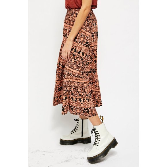 NWT Free People All About the Tiers Midi Skirt - Picture 3 of 4